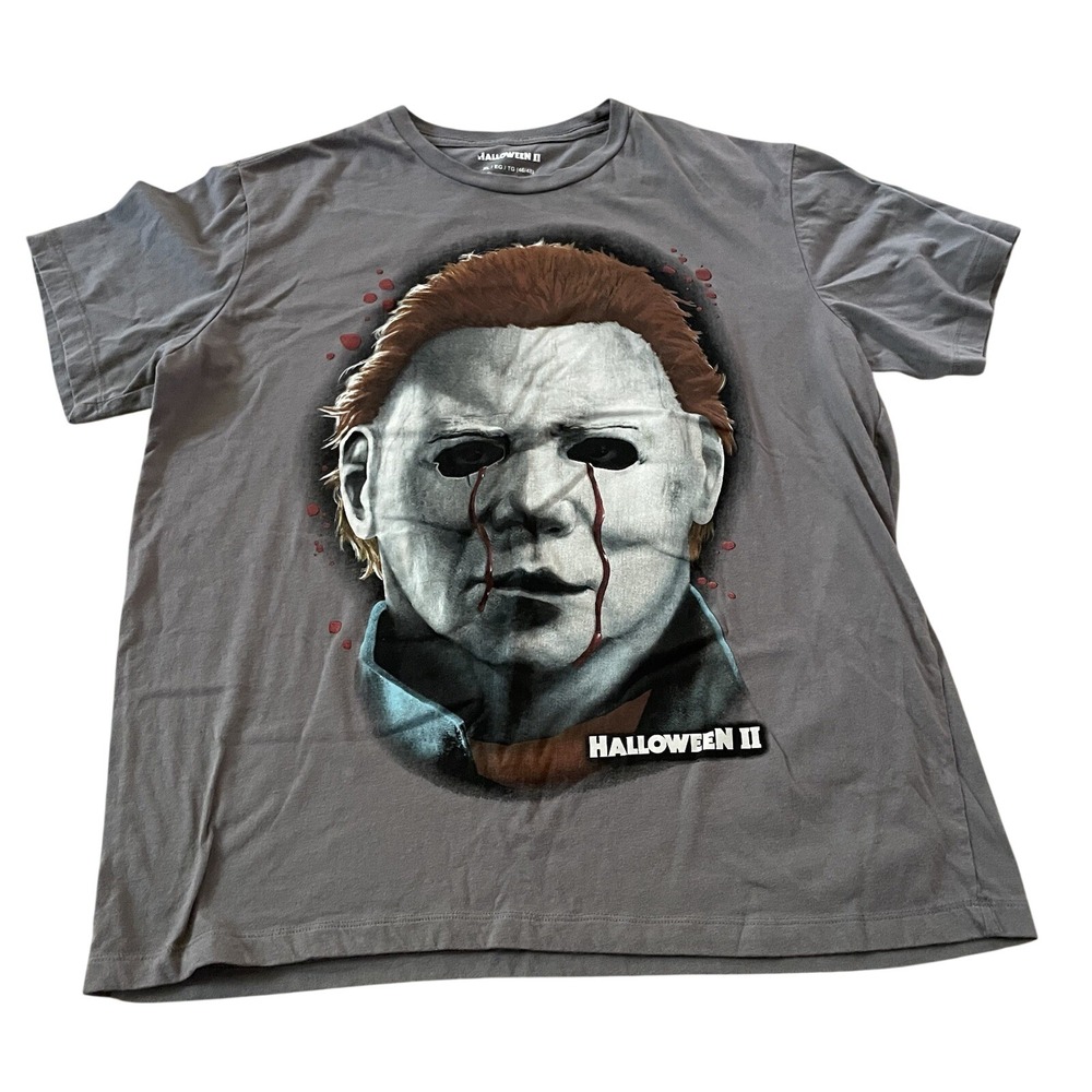 Halloween 2 Michael Myers Gray Shirt XL Goth Horror